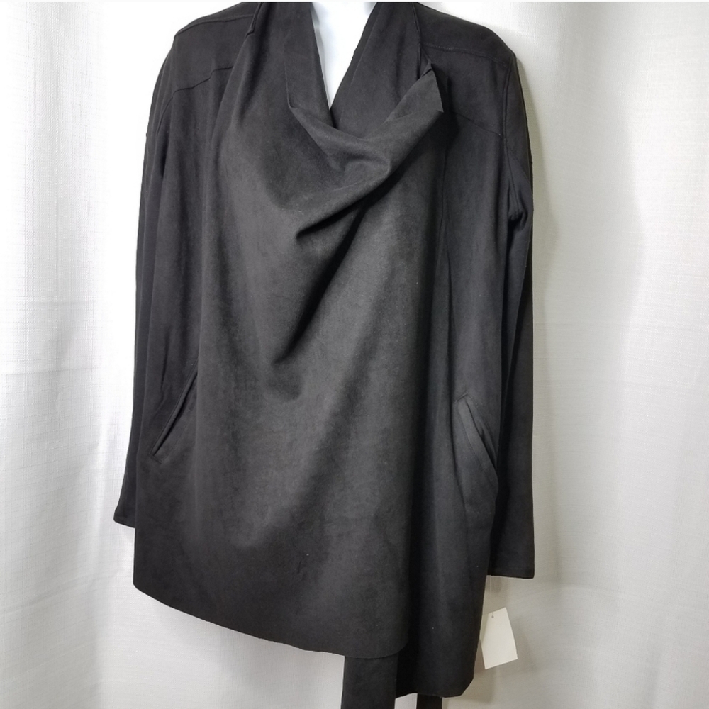 Blank NYC black Cloud Nine drape jacket - Picture 2 of 11